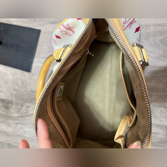 Authentic MCM Vachetta Tan White Monogram - Picture 10 of 10